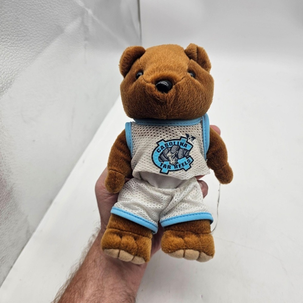 Vtg North Carolina Tar Heels Plush Figure One Size Brown NCAA Basketball Bear BC